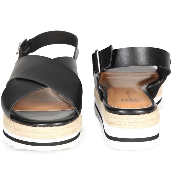 NEW Strappy Espadrilles Platform Sandals Size 10 - Picture 2 of 9